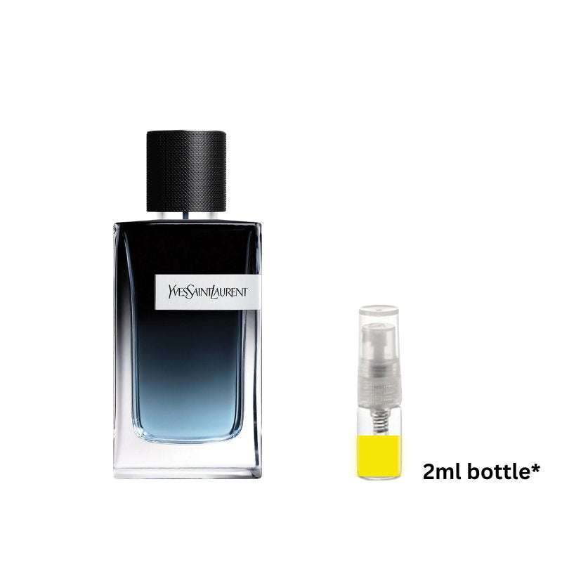 Yves Saint Laurent Y EDP sample bottle with black cap plus 2ml vial