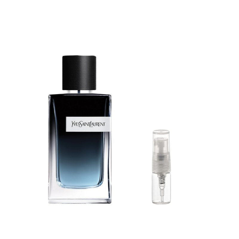 Yves Saint Laurent Y EDP sample bottle with black cap plus 2ml glass vial