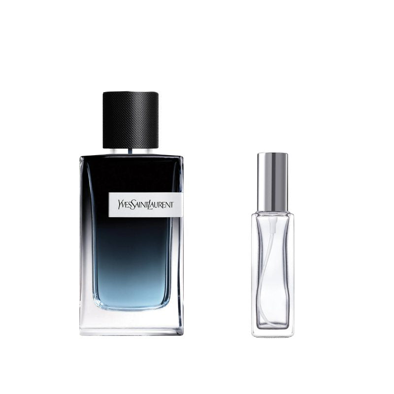Yves Saint Laurent Y EDP sample bottle with black cap and clear spray vial