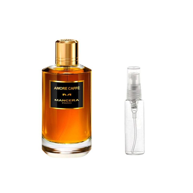 Amber perfume sample bottle with gold cap plus 2ml clear spray vial