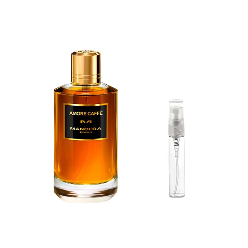 Amber perfume sample bottle with gold cap plus clear 2ml spray vial