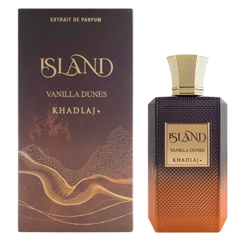 Vanilla dunes extrait de parfum bottle with gold cap and branded label